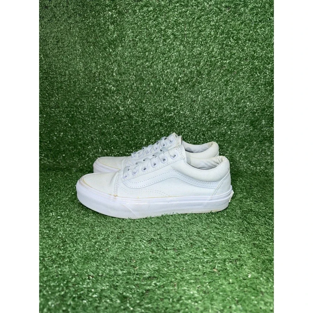 VANS Old Skool Black White Low Top Casual Shoes Athletic Sneakers Women Size 6.5